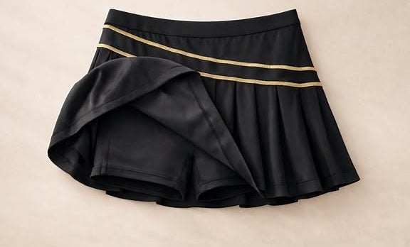 Élan Noir skirt with built-in shorts